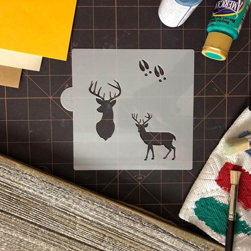 Designer Stencils Deer Buck Cookie and Craft Stencil | Forest Animal Cookie and DIY Craft | Reusable Stencil for Painting Decoration | CM120 by Designer Stencils - Image 4